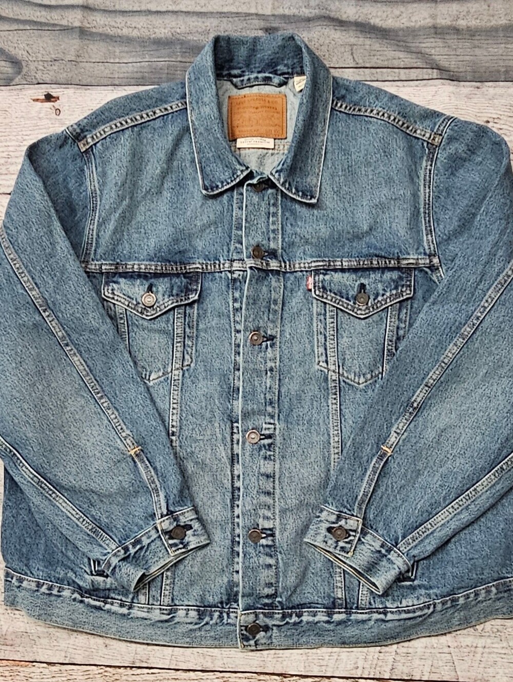 Levi's Men's Premium Big E Denim Trucker Jacket Vintage Retro Style Size XXL